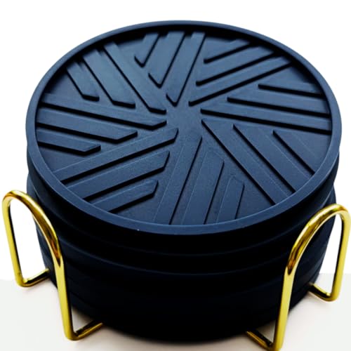 Navy Blue Coasters Set of 6
