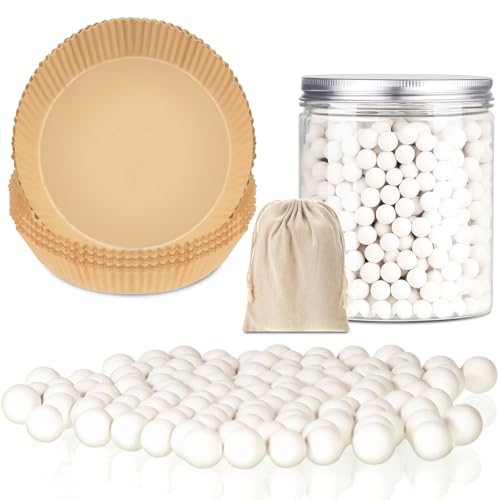 1 Pcs 2 lb White Pie Weights Ceramic with 50 Pcs Parchment Paper