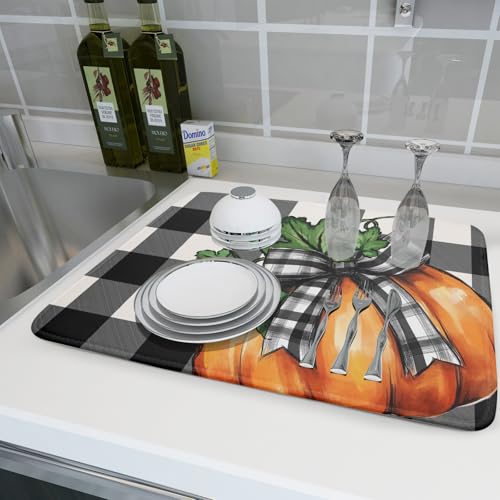 18"x24" Fall Decorative Dish Drying Mat