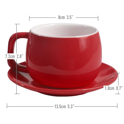 Porcelain Coffee Cup with Saucer 270ml (9.99 Count)