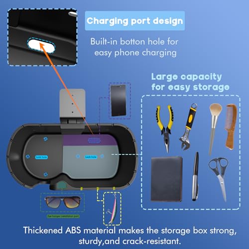 Metal Clamp Desk Cup Holder with ABS Organizer & Phone Stand Charging Port