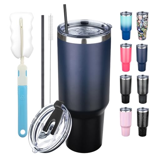 40 oz Tumbler with Lids and Straws