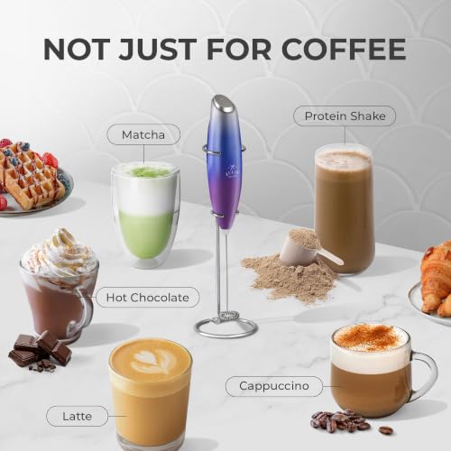 Powerful Milk Frother Wand With Duracell Batteries