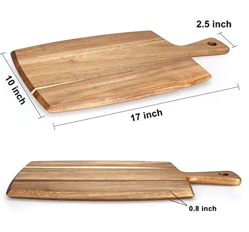 Acacia Wood Chopping Cutting Board Kitchen with Handle Charcuterie Boards