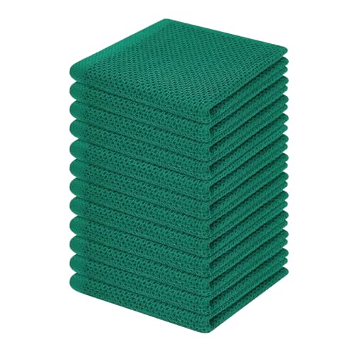 100% Cotton Waffle Weave Kitchen Dish Cloths 12 (12 Count)