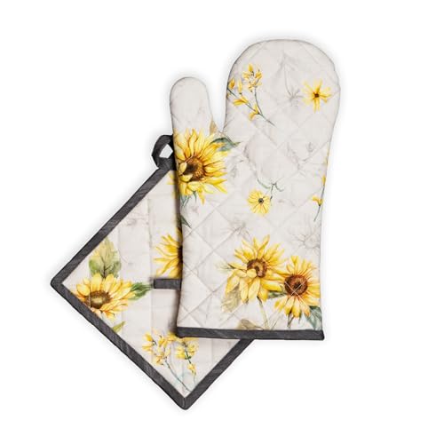 100% Cotton Oven Mitt & Pot Holder Set (2 Count)