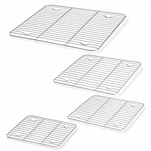 Stainless Steel Cooling Racks Set for Oven Cooking Baking (4 Count)