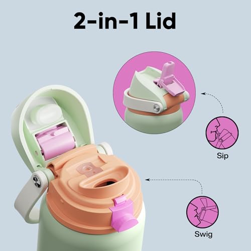 Insulated Water Bottle with Straw