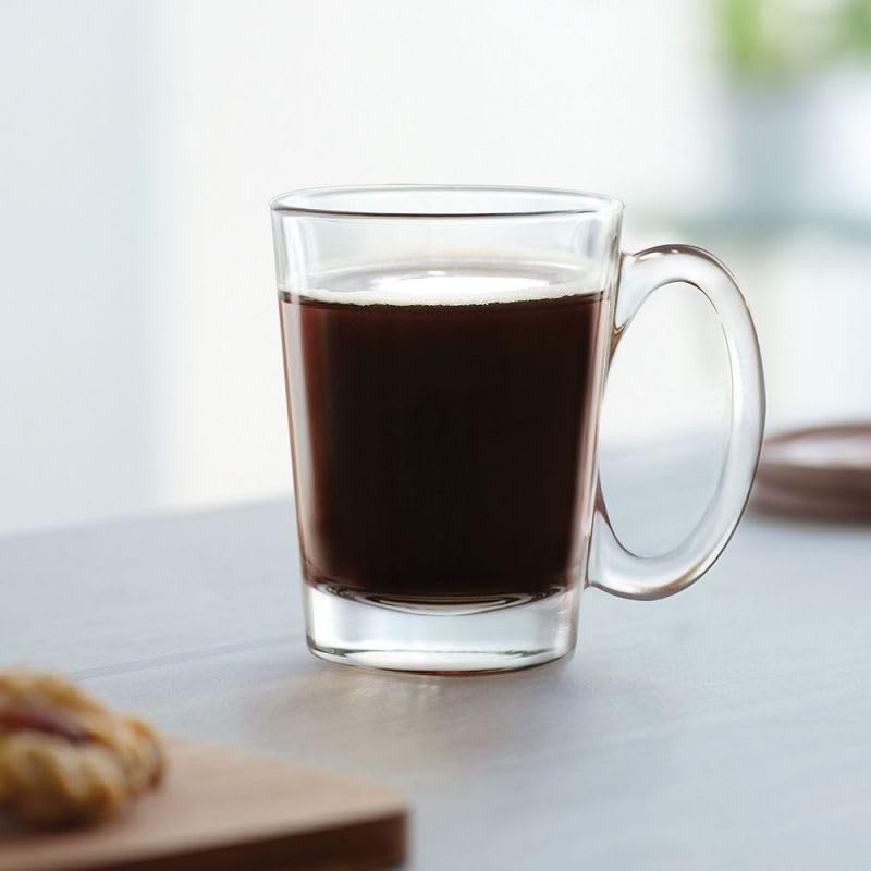 Clear Large Glass Coffee Mugs with Handles