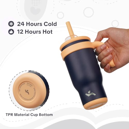 18 oz Tumbler with Handle and Straw