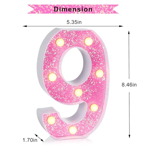 Pink Light up Letters