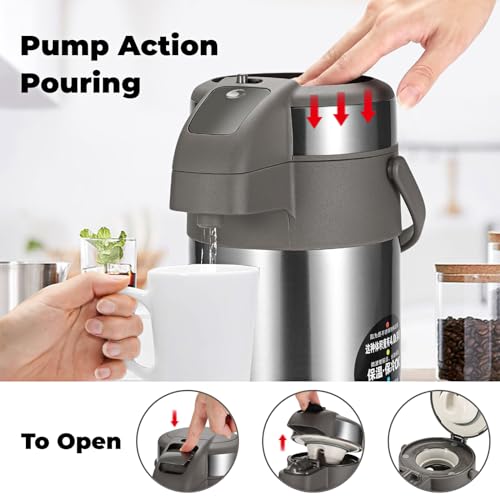 OJOJ 4L 133OZ Thermal Coffee Carafe with Pump
