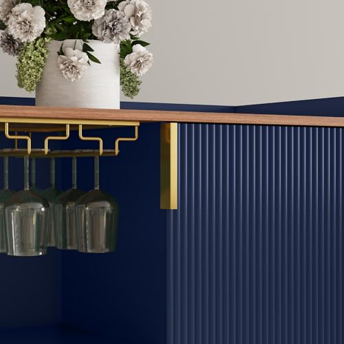 48" Wine Bar Cabinet with Fluted Texture