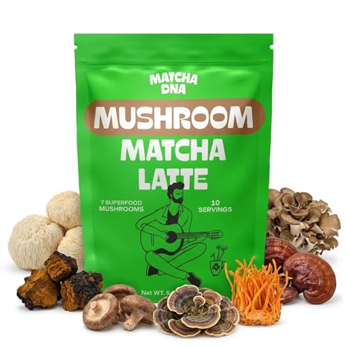 Matcha Mushroom Latte Powder Blend (5.3 Ounce)
