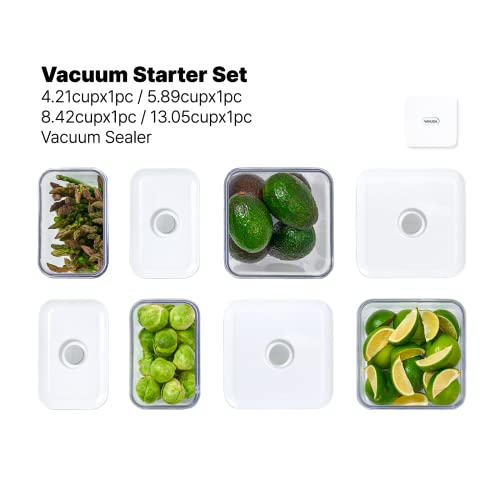 Premium Airtight Food Storage Containers & Vacuum Sealer Machine Starter Set