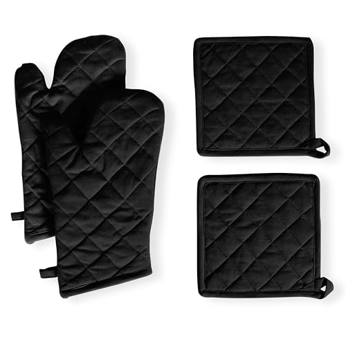 Pot Holders and Oven Mitts Sets for Kitchen Heat Resistant