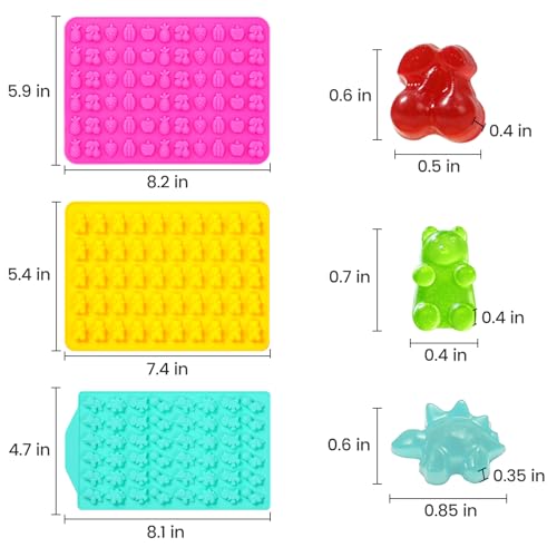 Gummy Candy Molds with 2pcs Droppers (3 Count)