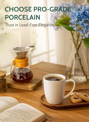 Porcelain White Coffee Mugs (6 Count)