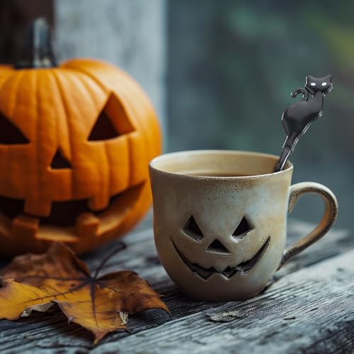 30 Pcs Halloween Swizzle Sticks Black Cat Fall Drink Stirrers (30 Count)
