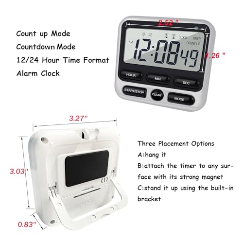 Digital Dual Kitchen Timer with Strong Magnet