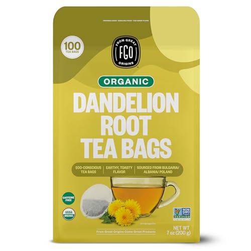 Organic Roasted Dandelion Root Tea (100 Count)