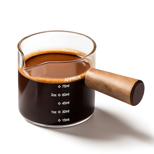 2.5oz Glass Espresso Shot Cup with V