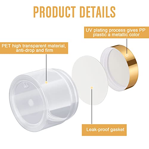 4 Pcs Plastic Jars Wide Mouth with Lids
