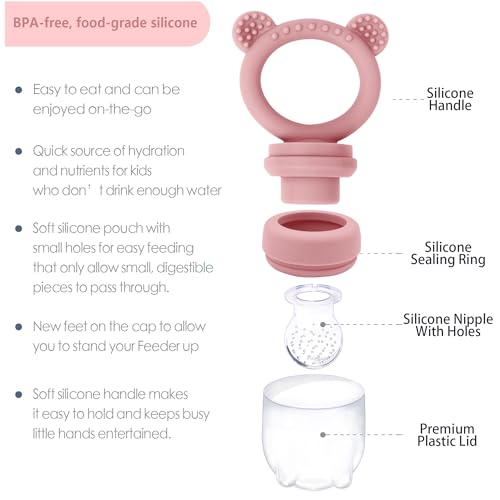 Silicone Baby Food Freezer Tray with Teething Popsicle Molds