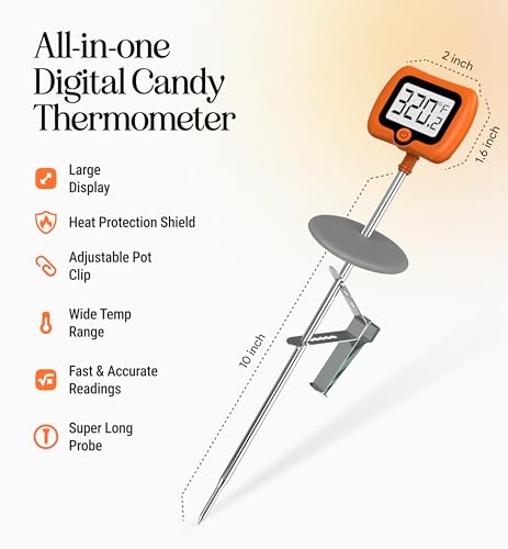 Digital Candy Thermometer with Pot Clip