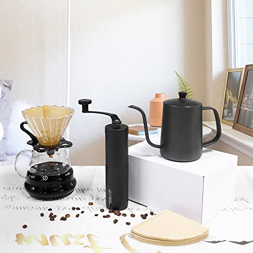 Coffee Set Coffee Dripper Server Glass Sharing Pot Pour Over Coffee Kettle Coffee Grinder Coffee Maker Set for Home Outdoor