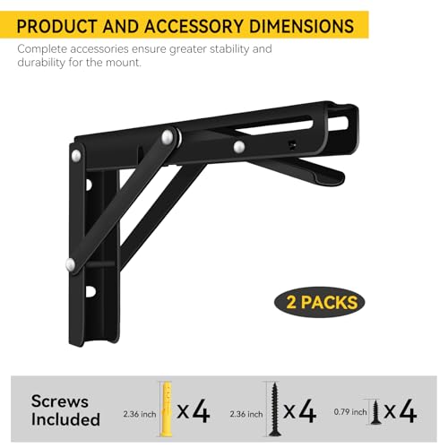 Folding Shelf Brackets (2 Count)