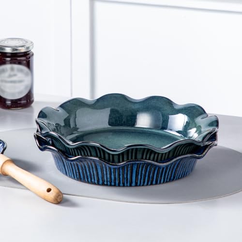 Ceramic Pie Pan for Baking (42 Ounce)