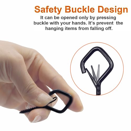 20PCS Eye Screw Hooks for Hanging Heavy Duty with Safety Buckle.Metal Ceiling Hooks for Hanging Plants