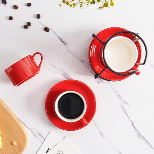 2.5oz Espresso Cups Set of 4 (4 Count)