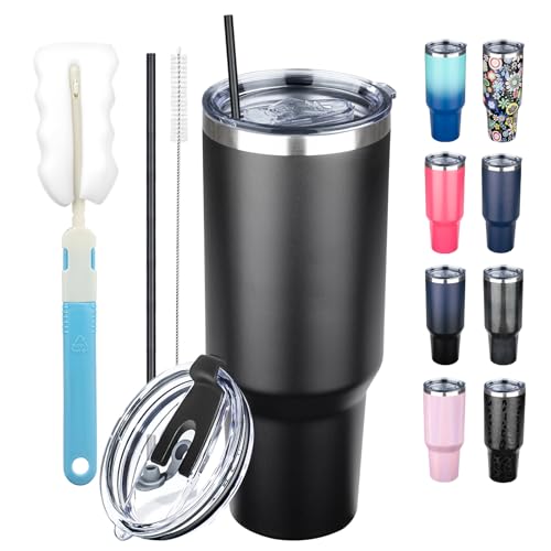 40 oz Tumbler with Lids and Straws