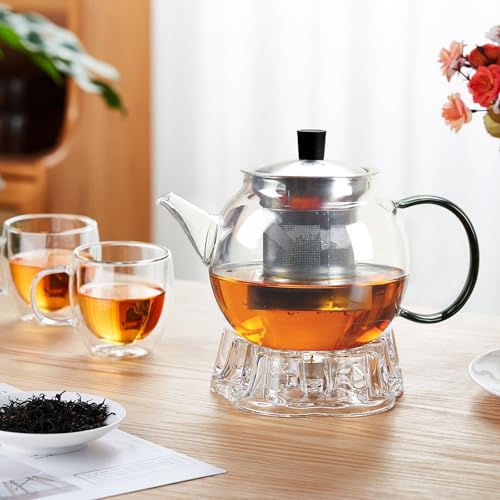 28OZ Glass Teapot with Infuser Stovetop Safe