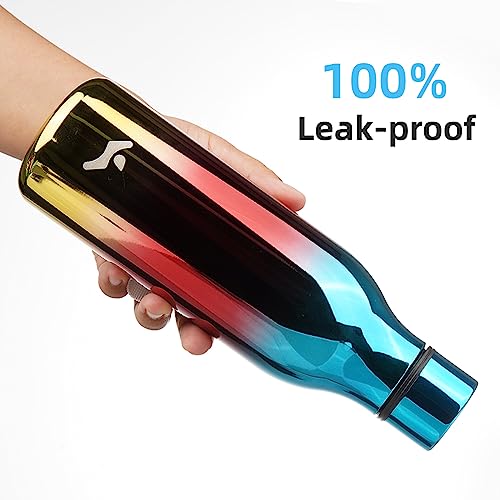 18 oz Insulated Stainless Steel Metal Water Bottle with Strap