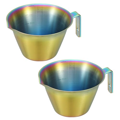 2 Pcs Stainless Steel Espresso Cup with Handle