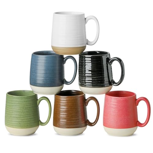 Porcelain Coffee Mugs Set of 6 (6 Count)