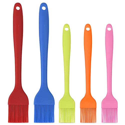 Silicone Basting Pastry Brush Set 5 Pack (5 Count)
