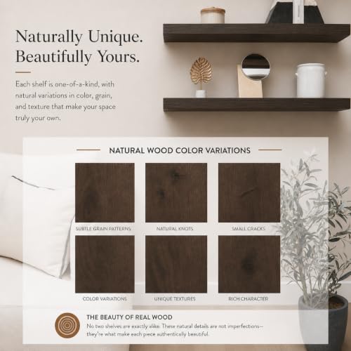 URBANDI Rustic Floating Shelves (2 Count)