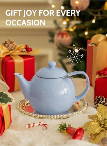 Teapot Porcelain Tea Pot with Stainless Steel Infuser