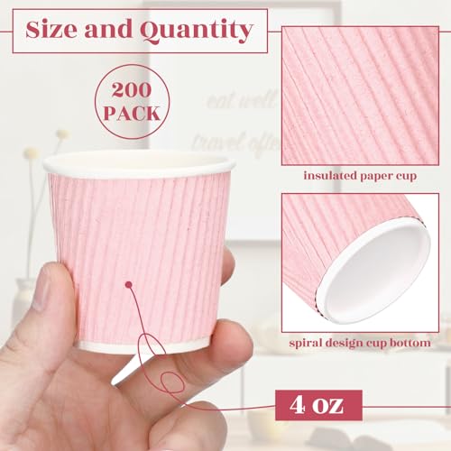200 Pcs 4 oz Disposable Espresso Coffee Cups