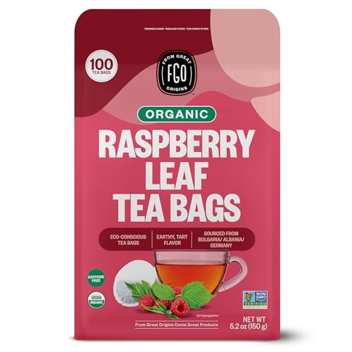 Organic Red Raspberry Leaf Tea Bags (100 Count)
