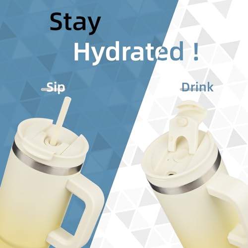 40 oz Insulated Tumbler Water Bottle with Handle