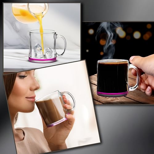 Clear Glass Coffee Mugs 13 oz. Set of 10 (10 Count)