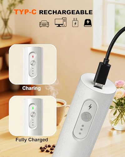 3 Speed Rechargeable Milk Frother Handheld