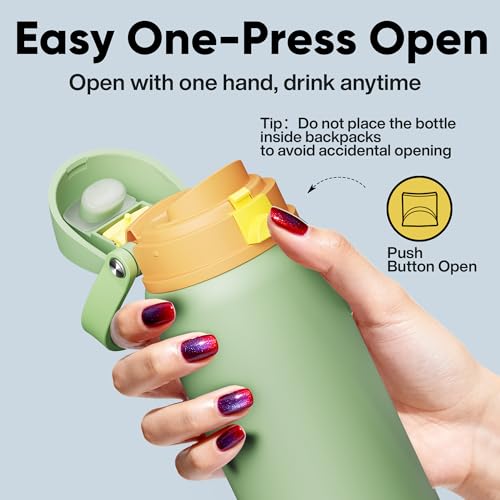 Insulated Water Bottle with Straw