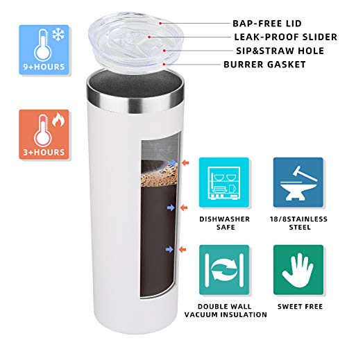 20 oz Skinny Tumblers Bulk Set (8 Count)