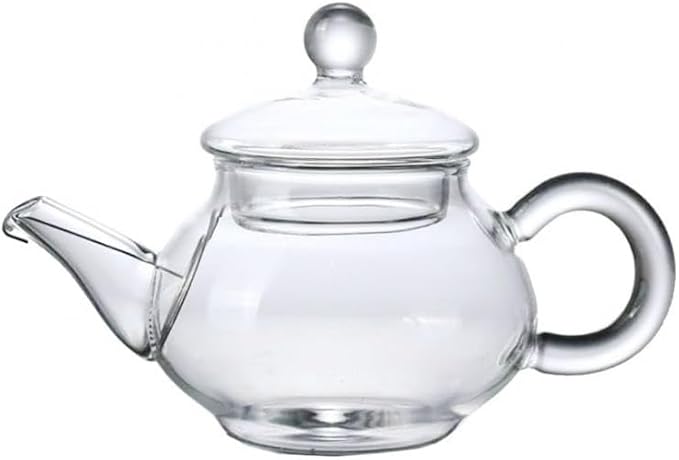 Mini Tea Pot, Glass Teapot Small Tea Kettle for One person use,100ml
